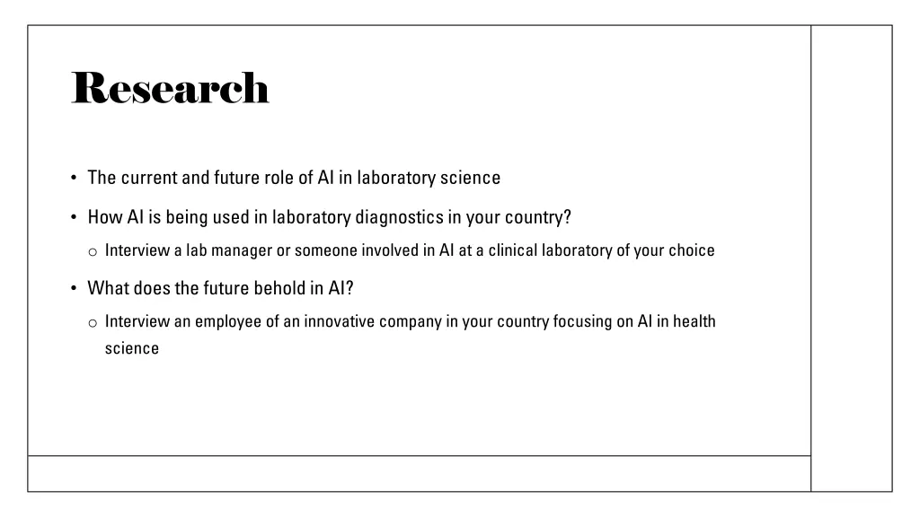 research