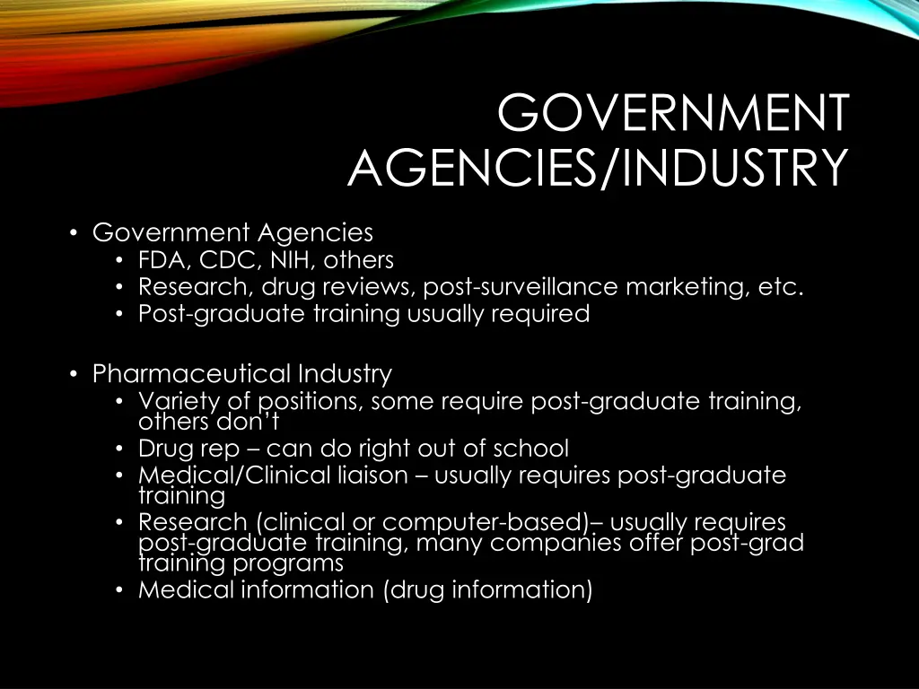 government agencies industry