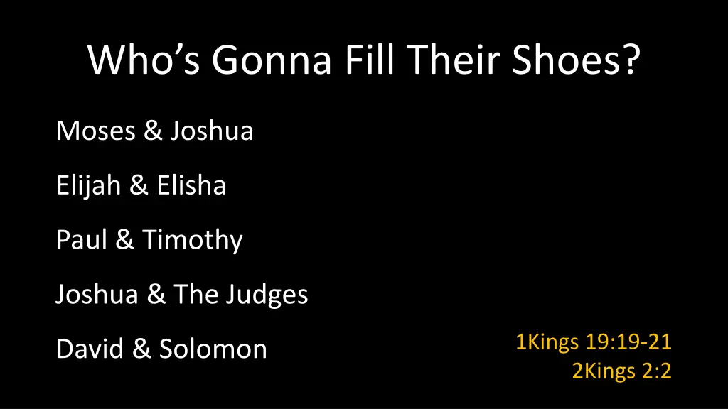 who s gonna fill their shoes 2