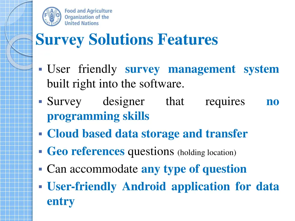survey solutions features
