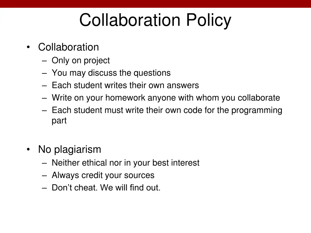 collaboration policy
