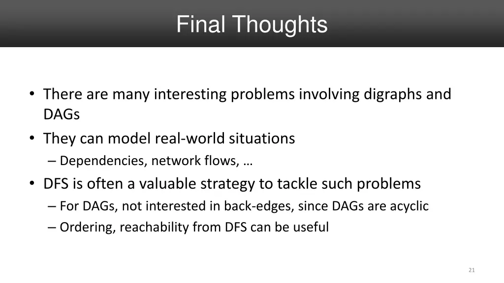 final thoughts