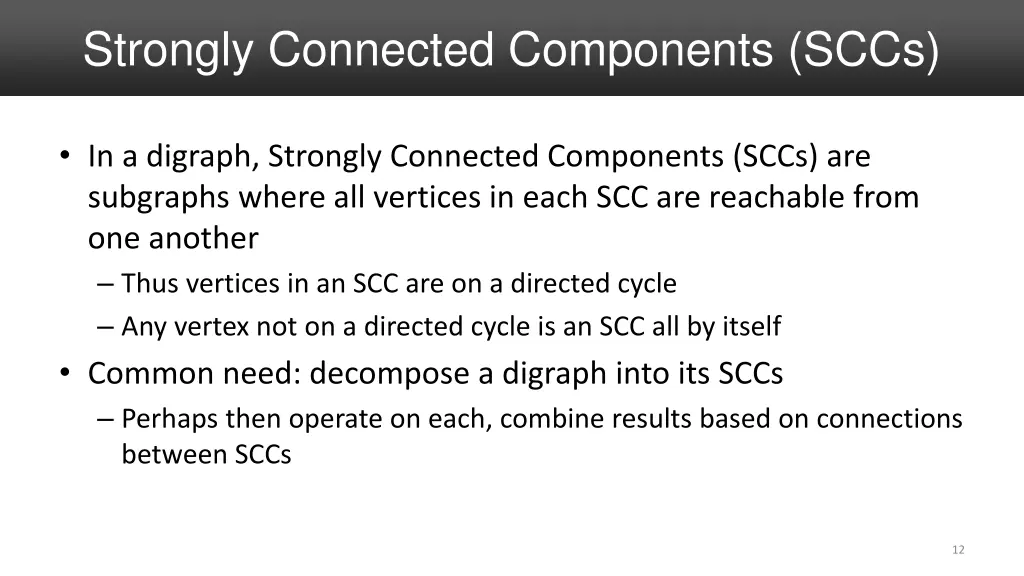 strongly connected components sccs