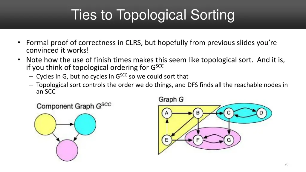 ties to topological sorting