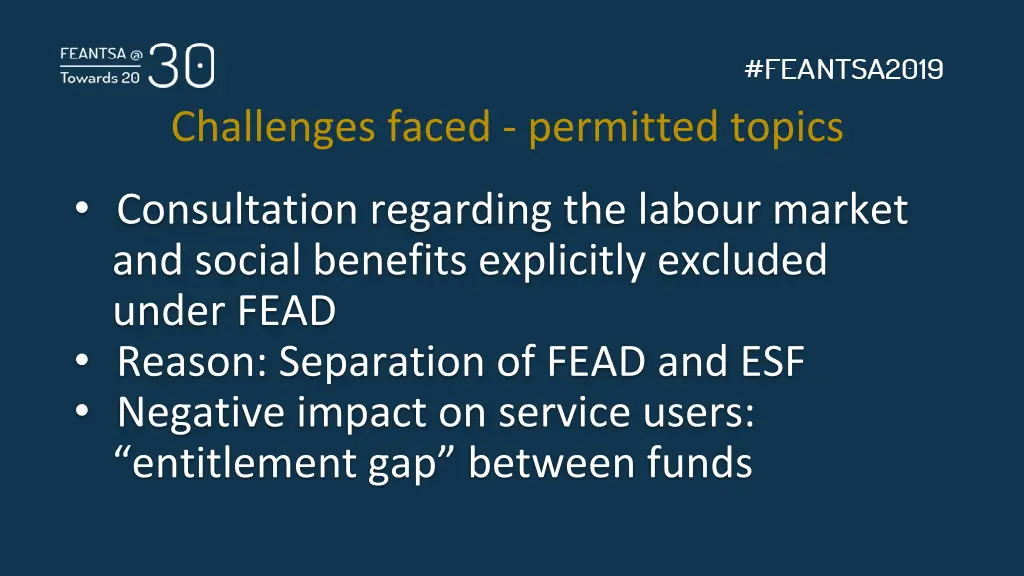 challenges faced permitted topics