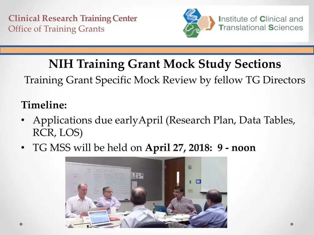 clinical research training center office 2
