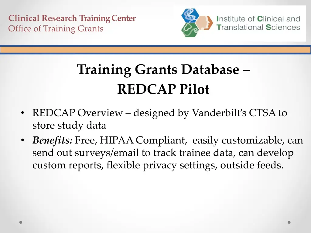 clinical research training center office 3
