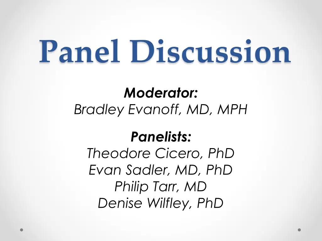 panel discussion