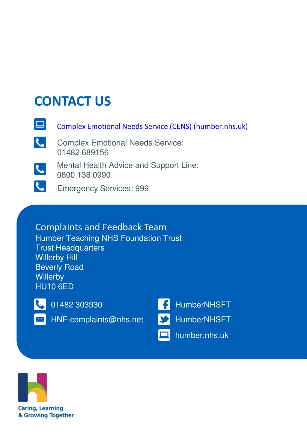 contact us