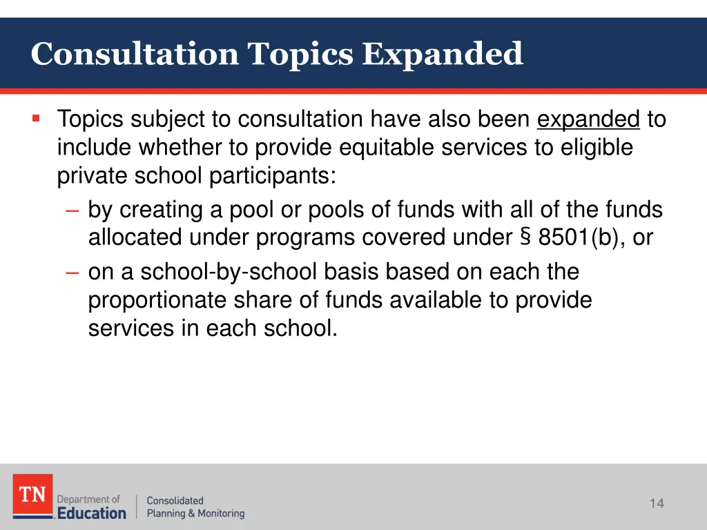 consultation topics expanded