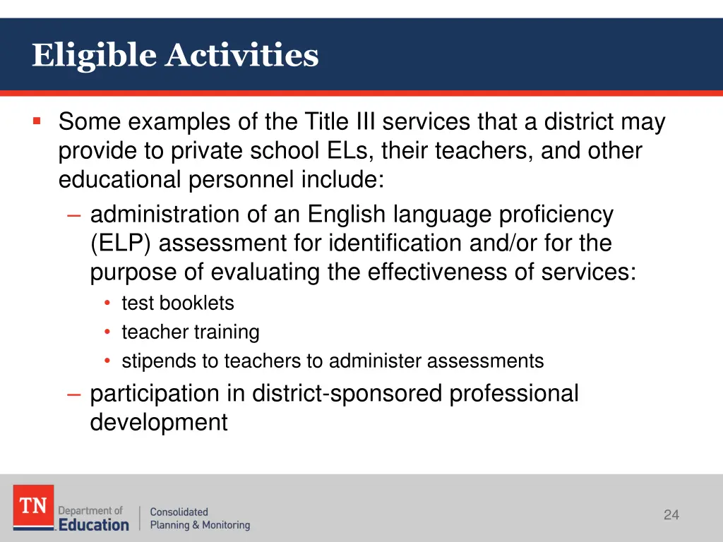 eligible activities 1