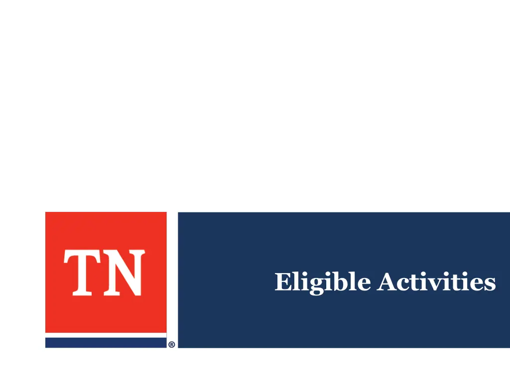 eligible activities