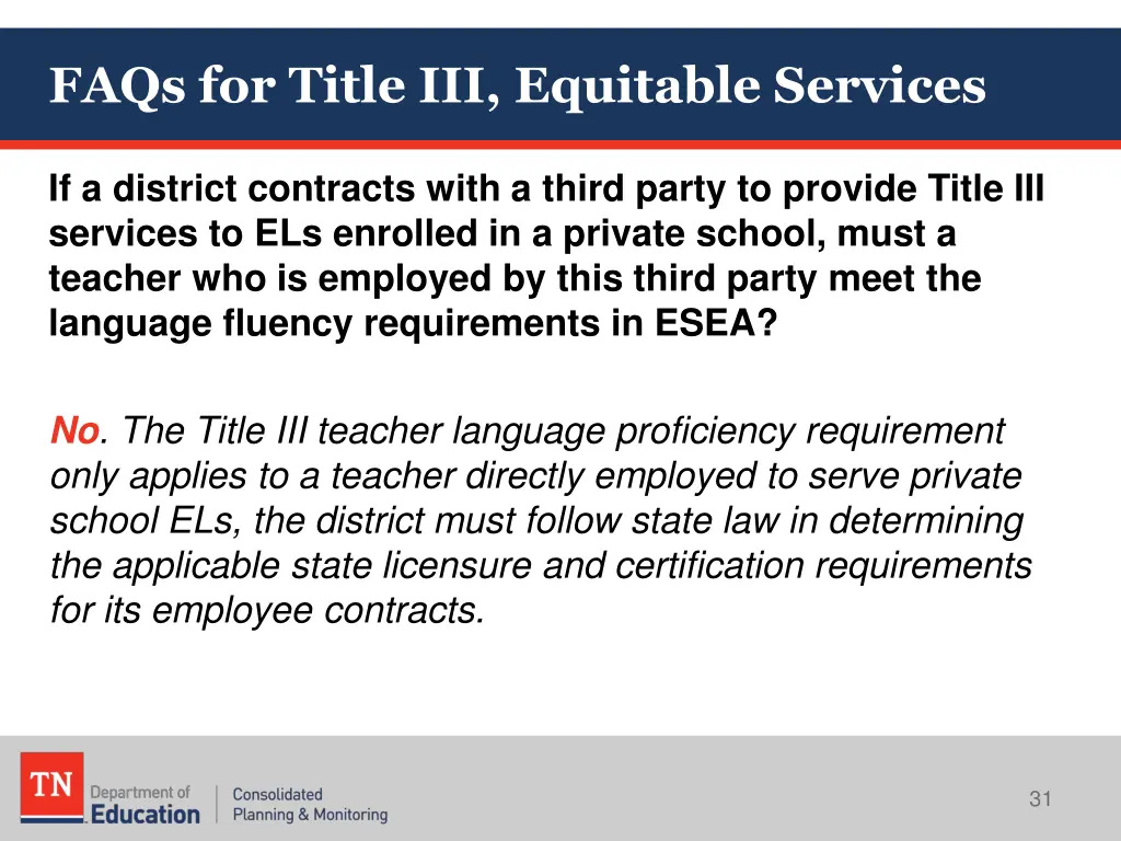 faqs for title iii equitable services 1