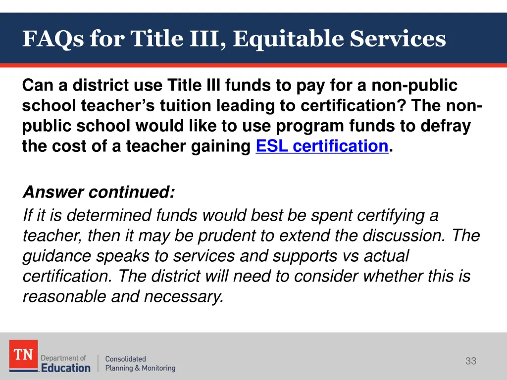 faqs for title iii equitable services 3