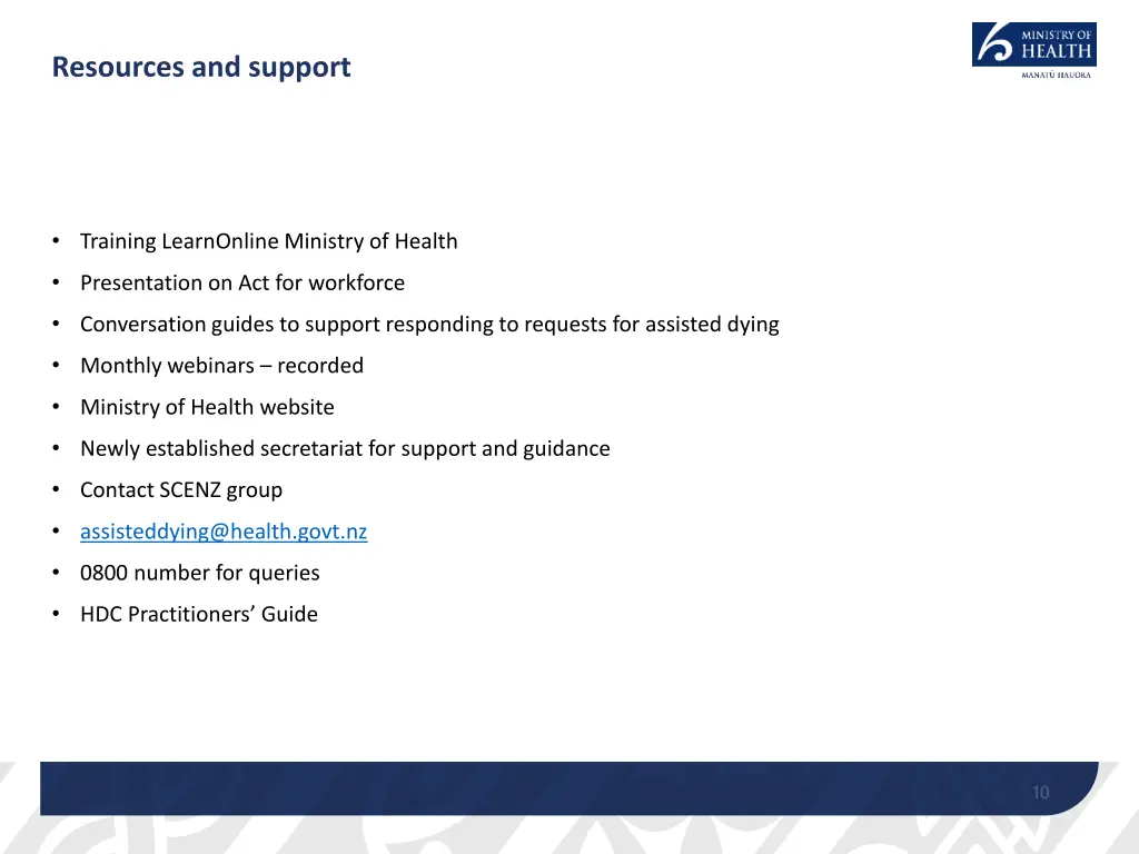 resources and support