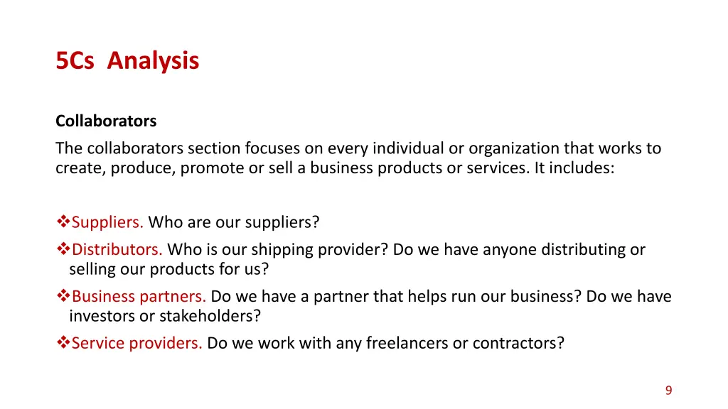 5cs analysis 1