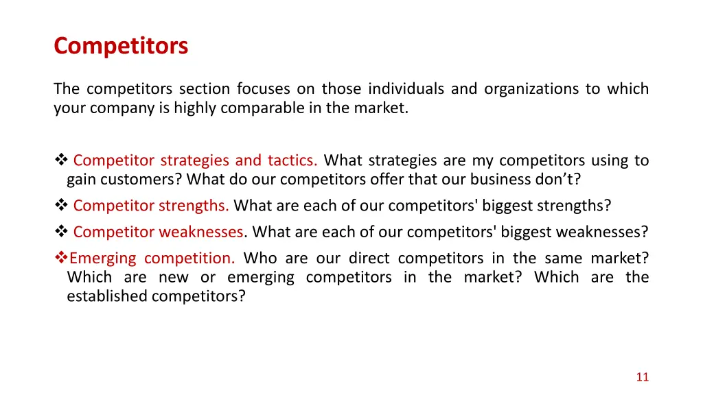 competitors