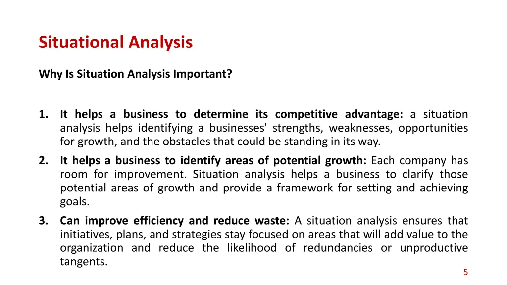 situational analysis 2