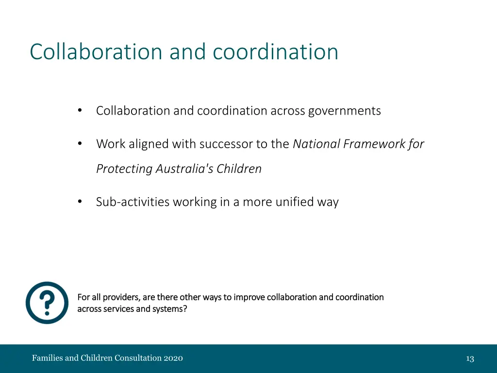 collaboration and coordination
