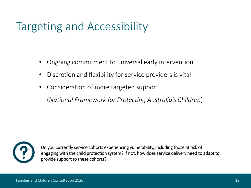 targeting and accessibility