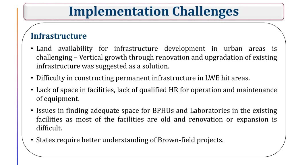 implementation challenges