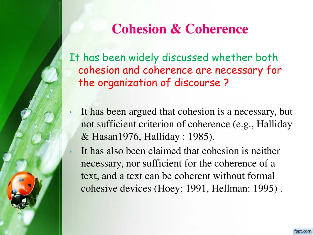 cohesion coherence 1