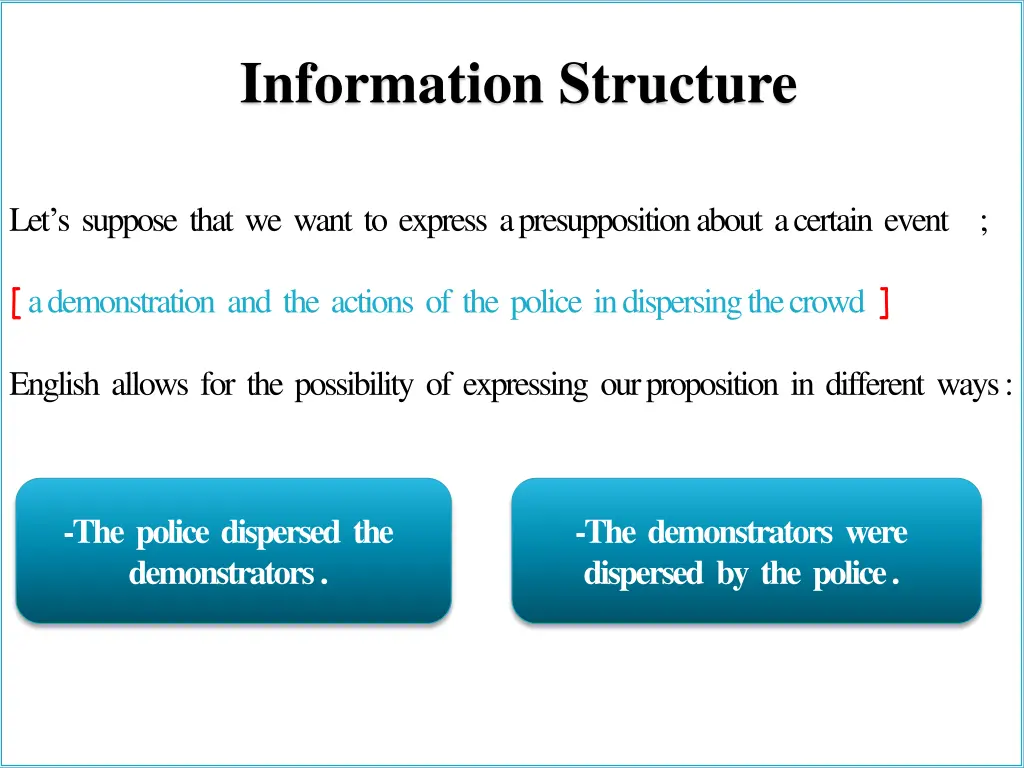 information structure 2