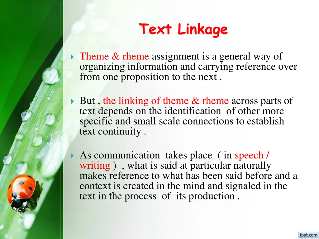 text linkage