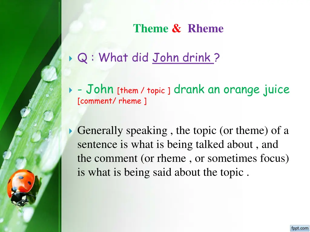 theme rheme