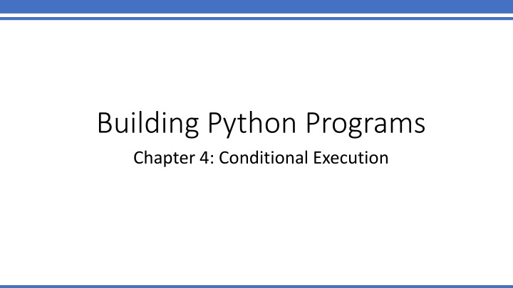 building python programs chapter 4 conditional