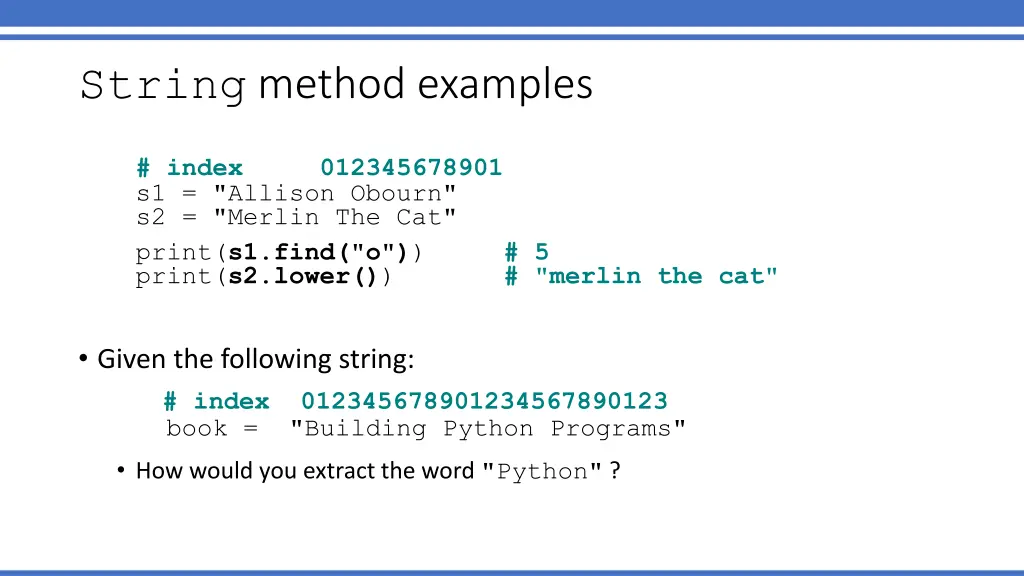 string method examples
