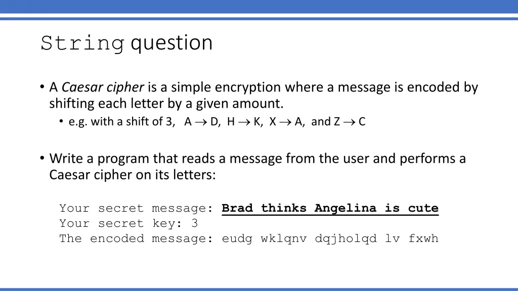 string question