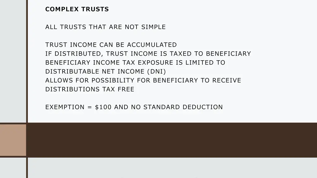 complex trusts