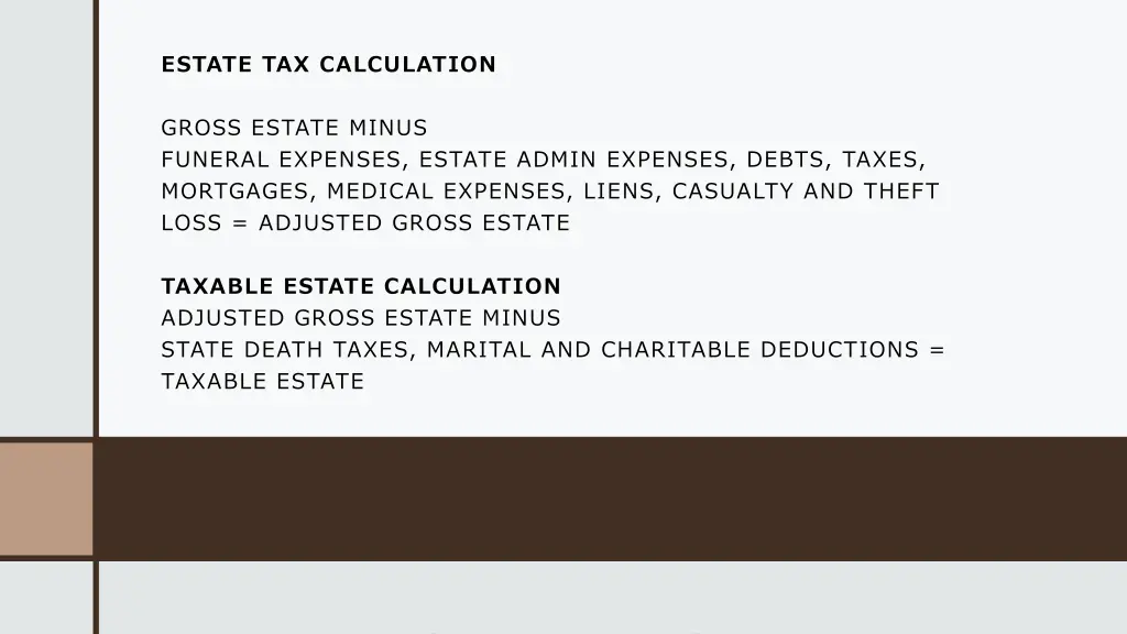 estate tax calculation