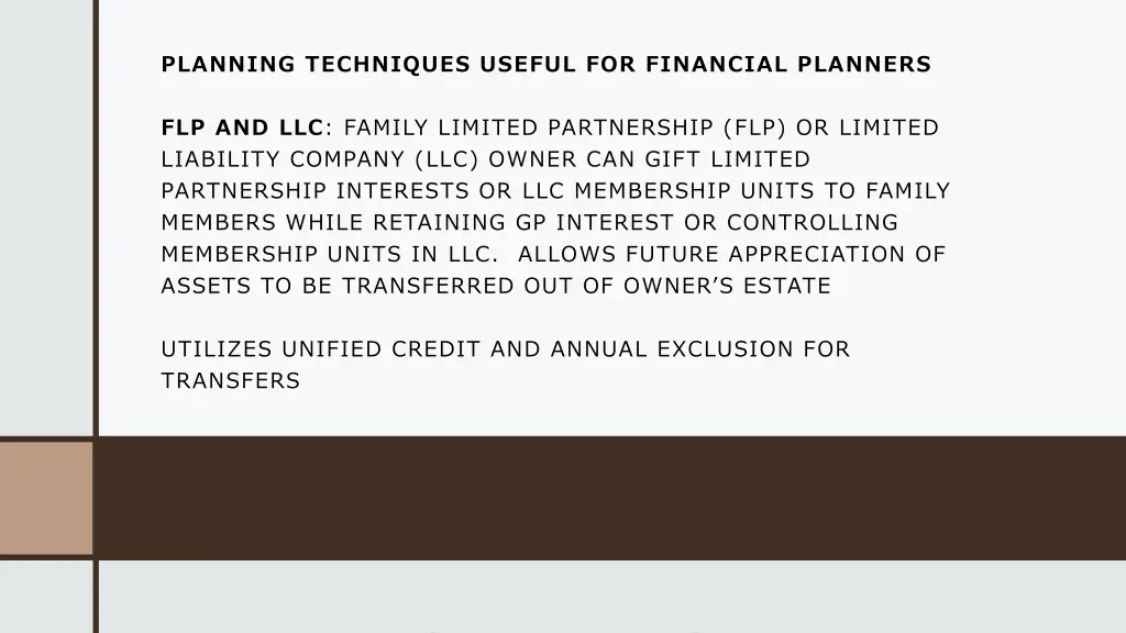 planning techniques useful for financial planners 2