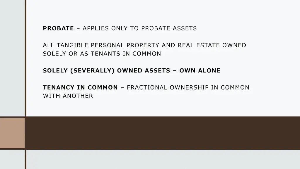 probate applies only to probate assets