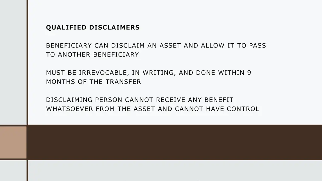 qualified disclaimers