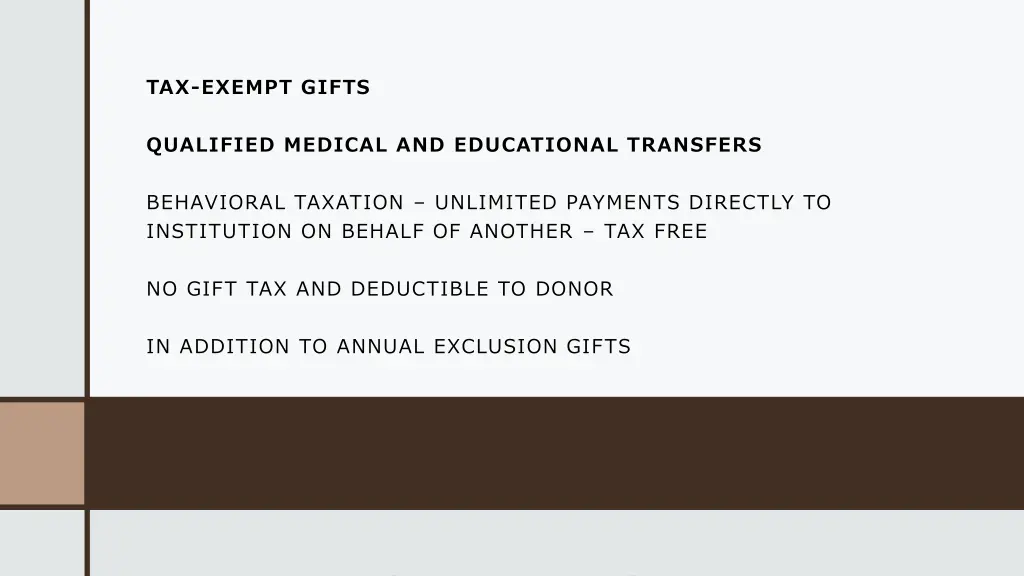 tax exempt gifts