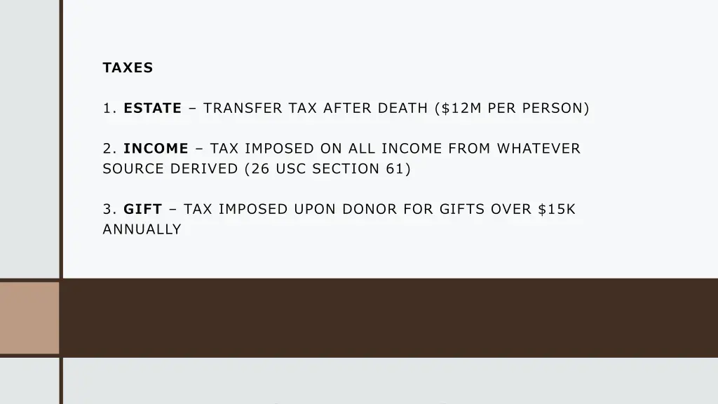 taxes