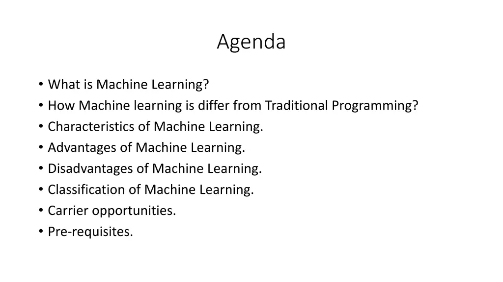 agenda