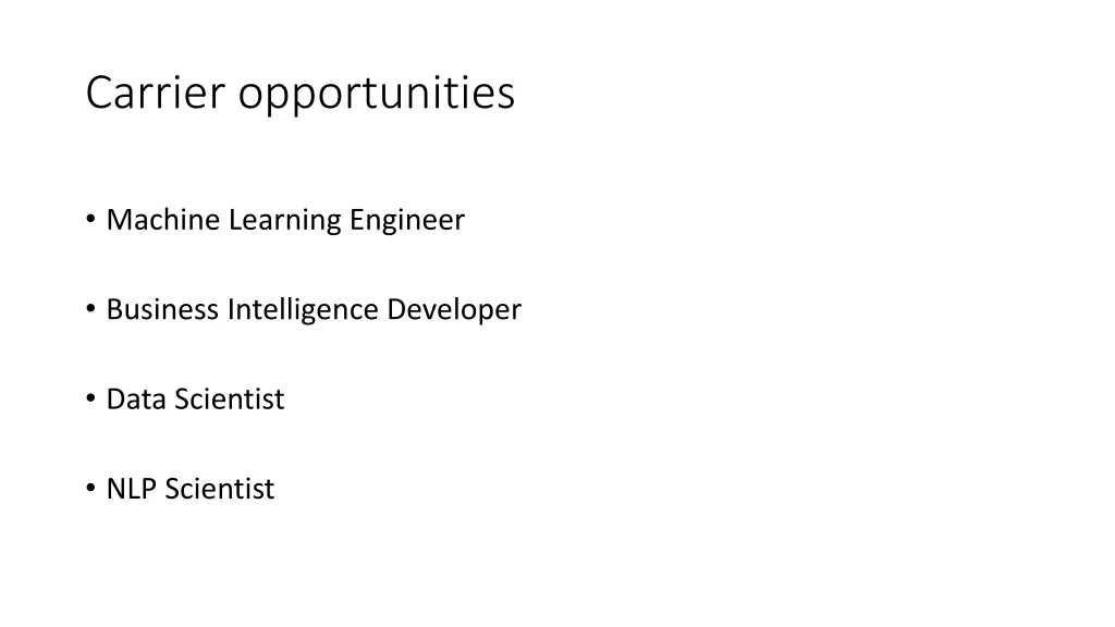 carrier opportunities