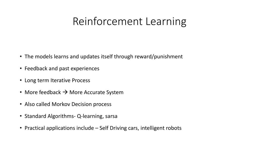 reinforcement learning