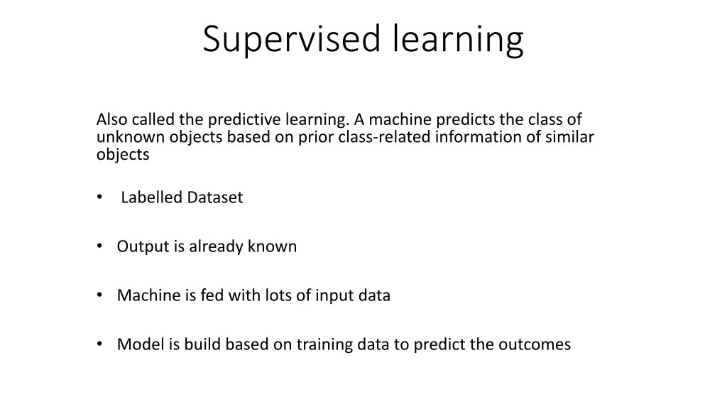 supervised learning