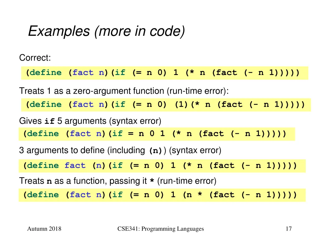 examples more in code
