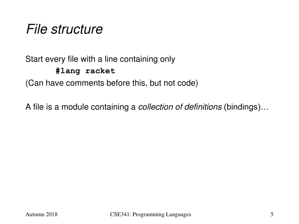 file structure