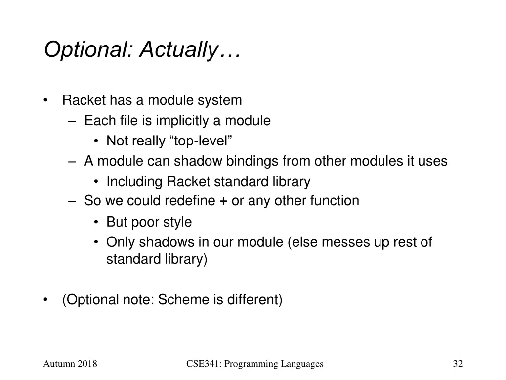 optional actually