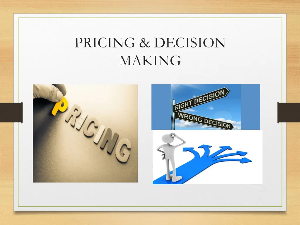 pricing decision making