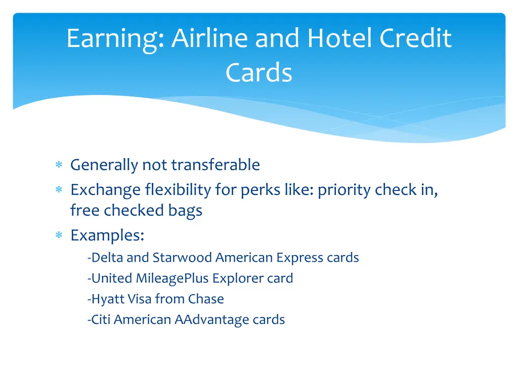 earning airline and hotel credit cards