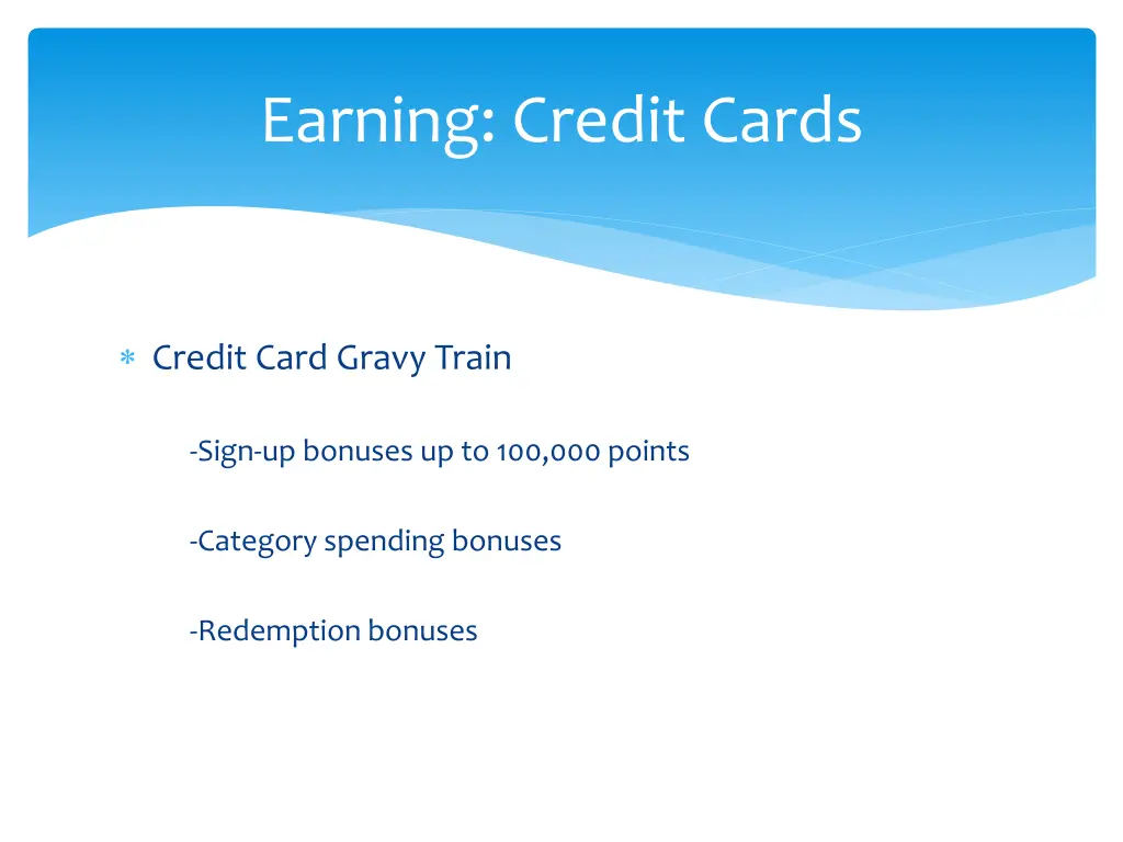earning credit cards