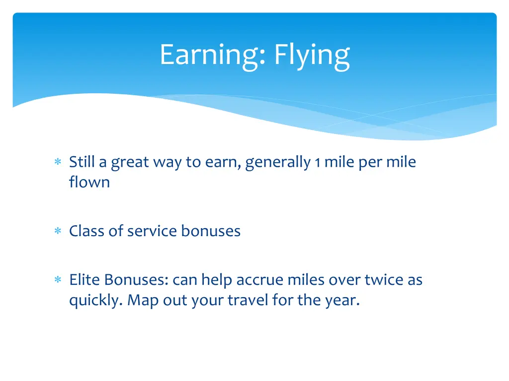 earning flying